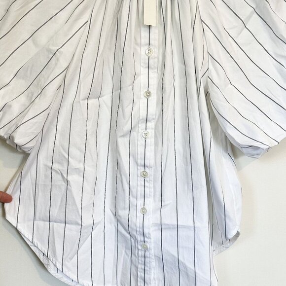 NWT Madewell Shirred Bubble-Sleeve Button-Up Shirt - Size: XXS - Picture 4 of 14